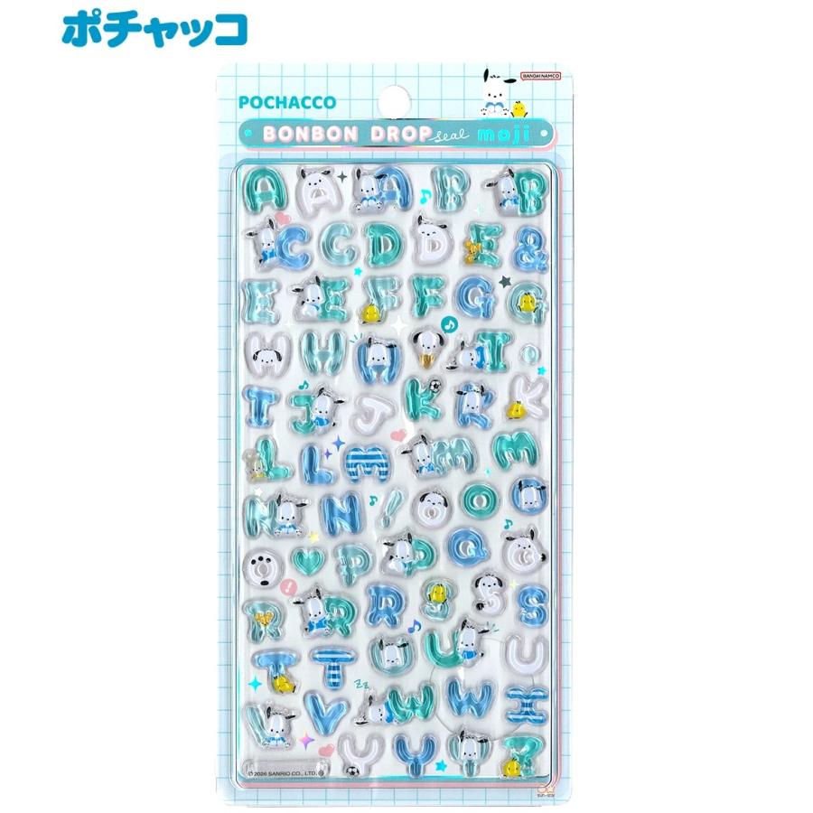 超特大　シール帳完成品　ボンボンドロップシール　サンリオ文字ボンボン　正規品 正規品】ボンボンドロップシール ポチャッコ もじ サンリオ シール