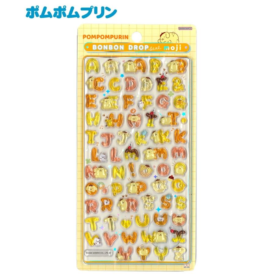 正規品】ボンボンドロップシール ポムポムプリン もじ サンリオ シール