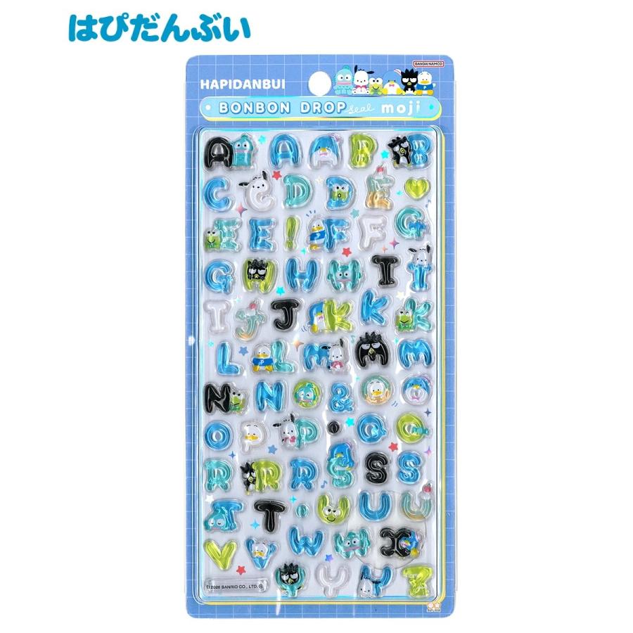正規品】ボンボンドロップシール はぴだんぷい もじ サンリオ シール