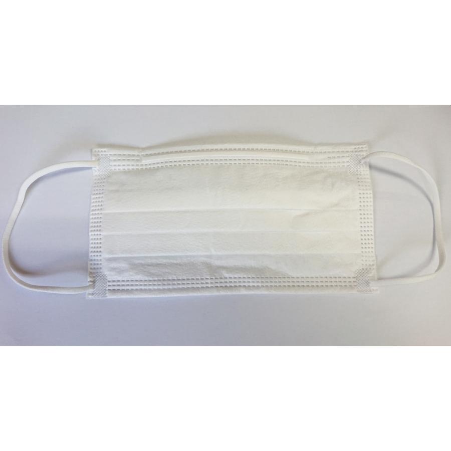 川西工業 使い切り 3層式マスク ＃7032 ホワイト 50枚入れ ホワイト