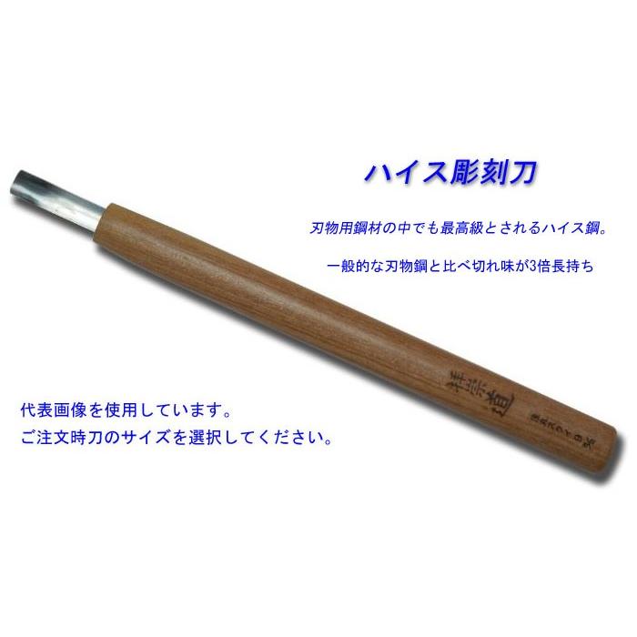 道刃物 ハイス鋼彫刻刀 浅丸スクイ 全長210mm 従来の3倍長切れ 丸刀 