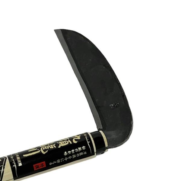 九頭龍川 鍛造草刈り鎌 風切馬 薄刃 白二鋼 180mm 420mm本掛柄付  