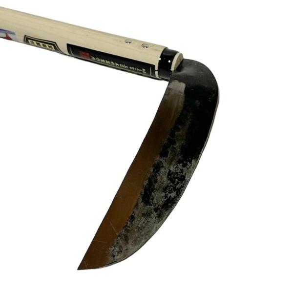 九頭龍川 鍛造草刈り鎌 風切馬 薄刃 白二鋼 180mm 420mm本掛柄付  