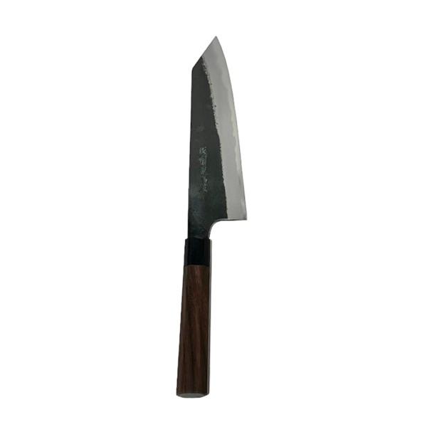 【送料無料】越前数馬作　玄武　剣型牛刀　210mm　鍛造白二鋼　黒打　紫檀八角柄付　　620265　202404_1