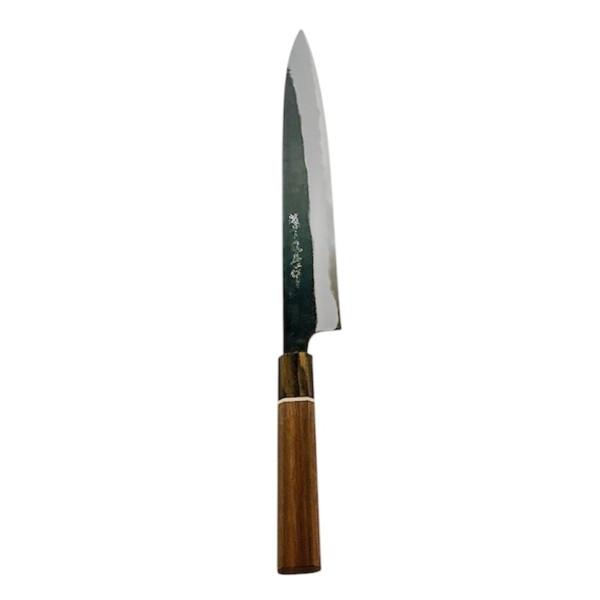 越前数馬作 玄武 筋引包丁 255mm 鍛造白二鋼 黒打 SGW八角柄付  620299の画像