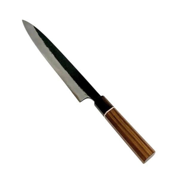越前数馬作 玄武 筋引包丁 255mm 鍛造白二鋼 黒打 SGW八角柄付  620299の画像