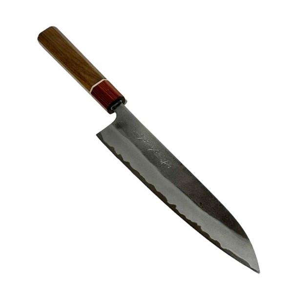 【送料無料】（沖縄県を除く）<br>越前数馬作 夕霧 牛刀210mm 鍛造白二鋼 梨地磨 RGW柄  620323 202401の画像