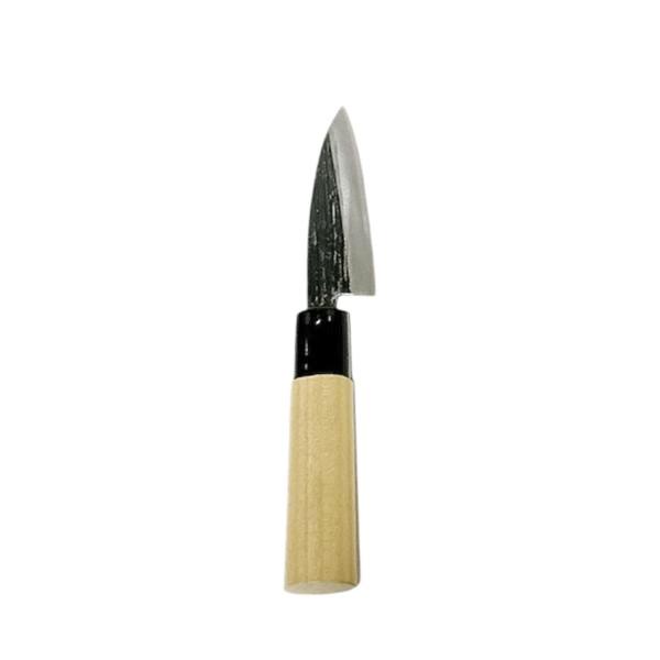 開裂き包丁（貝サキ包丁）90mm 青二鋼 ヤスリ仕上 国産朴柄 624411