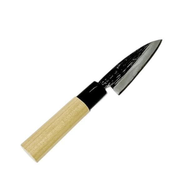 開裂き包丁（貝サキ包丁）90mm 青二鋼 ヤスリ仕上 国産朴柄 624411