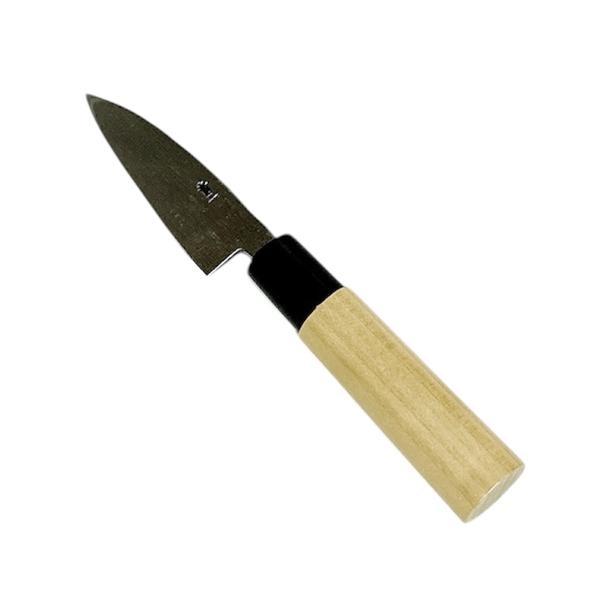 開裂き包丁（貝サキ包丁）90mm 青二鋼 ヤスリ仕上 国産朴柄 624411
