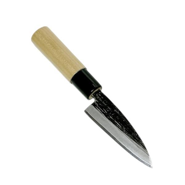 開裂き包丁（貝サキ包丁）90mm 青二鋼 ヤスリ仕上 国産朴柄 624411