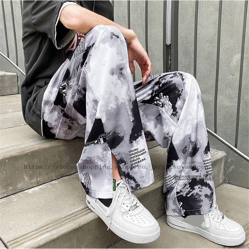 ファッションなデザイン ボトムス パンツ ワイドパンツ フェイクレイヤード ファッション 春夏パンツ メンズファッション カジュアル ストリート系の メンズ ギフトにもおすすめ 代30代 大学生 高校生 九分丈 涼しい スケボー スポーツ ひんやりと涼しい生地 Www