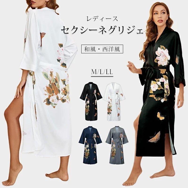 Web限定 ワンピース 長袖 夏 セクシー 前開き ロング レディース ネグリジェ セクシー ルームウ パジャマ 涼しい 大きいサイズ バスローブ 洋風 和風 ロング ネグリジェ ネグリジェ Option 2 M Www We Job Com