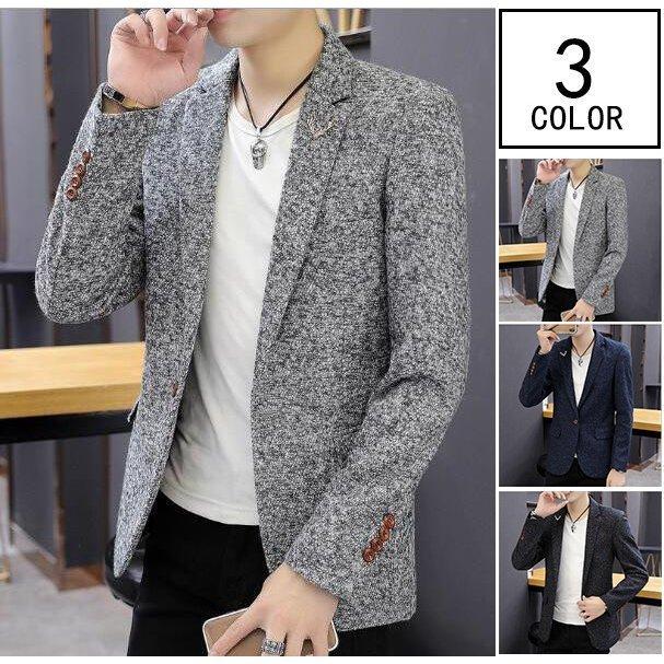 沸騰ブラドン ジャケット メンズブレザー 秋 テーラードジャケット 通勤 ビジネス フォー メンズブレザー 秋 テーラードジャケット 通勤 ビジネス フォーマル コーデ 大きいサイズ ブラック グレー ブルー カジュアル テーラード メンズ 秋冬 3色 Www