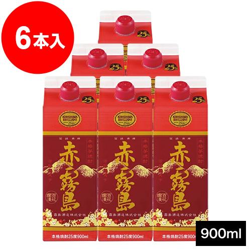 赤霧島 25% 900mlパック 6本入り2箱 赤霧島パック 25度 900ml×6本 : くまの焼酎屋 - 通販 - Yahoo!ショッピング