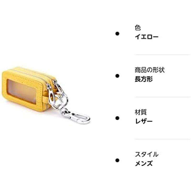 リグラル メンズ キーケース スマートキーケース 本革 レザー ダブルファスナー スタイリッシュ ピンク｜kumakumastore｜18