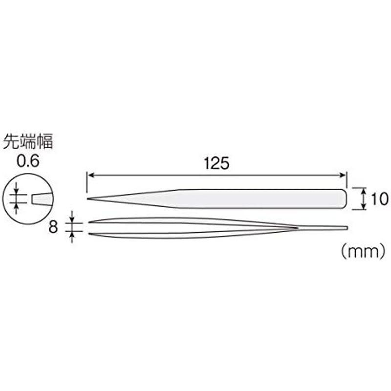 ホーザン(HOZAN) ピンセット(強力型) ツイーザー 厚肉、高耐久仕様 材質ステンレス 全長125mm 先端幅0.25mm P-894｜kumakumastore｜05