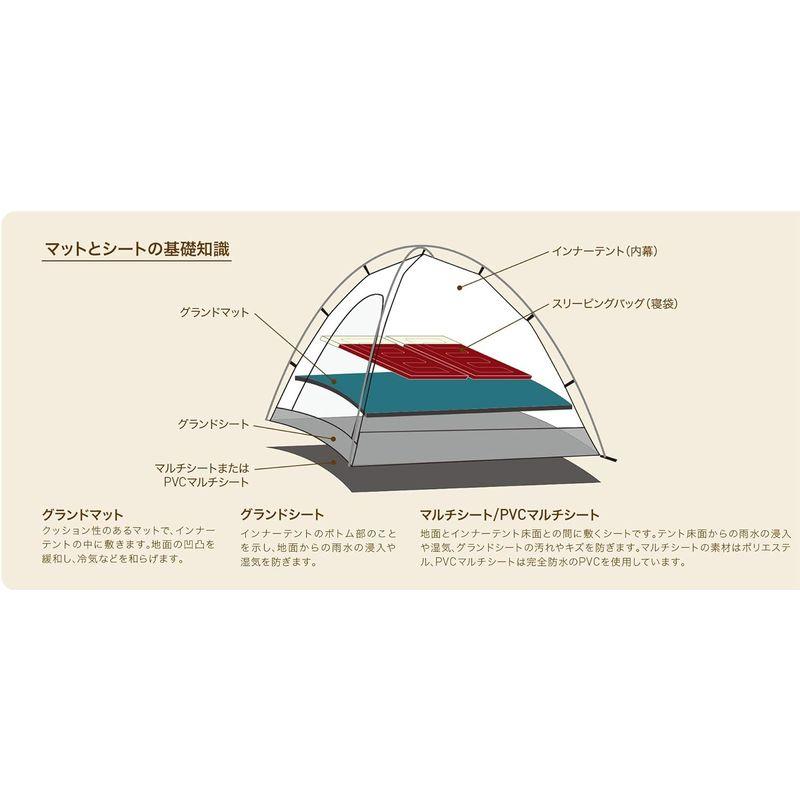 ogawa(オガワ) アウトドア キャンプ テント用 PVCマルチシート ファシル用 1433 シルバー(グレー) 240×184｜kumakumastore｜04
