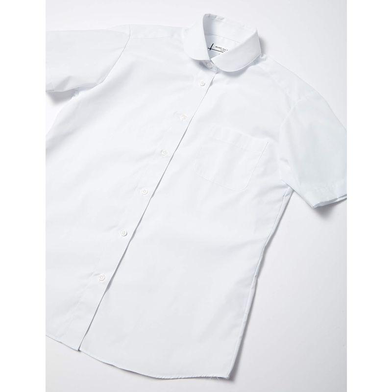オリーブデオリーブスクール 消臭透防ラウンドカラーシャツ半袖 J4652 ガールズ スノーホワイト SS｜kumakumastore｜02