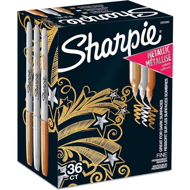 Sharpie Metallic Permanent Markers Fine Point Silver 36/Pack (9597) 61659