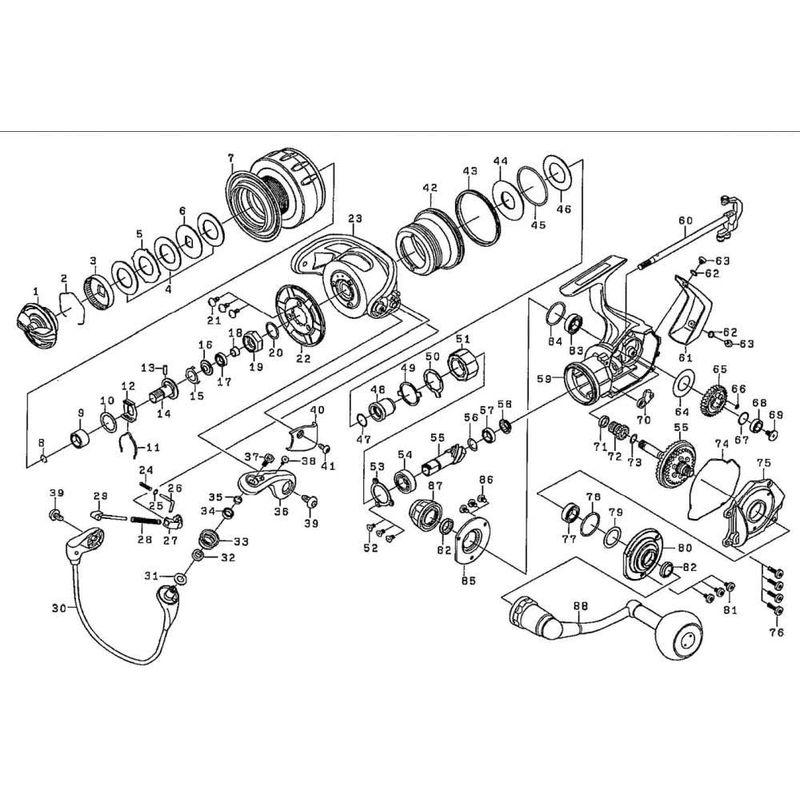 ダイワ(DAIWA) 純正パーツ 16 キャタリナ 3500H スプール(2-7) 部品番号 7 部品コード 128A35 00059581｜kumakumastore｜03