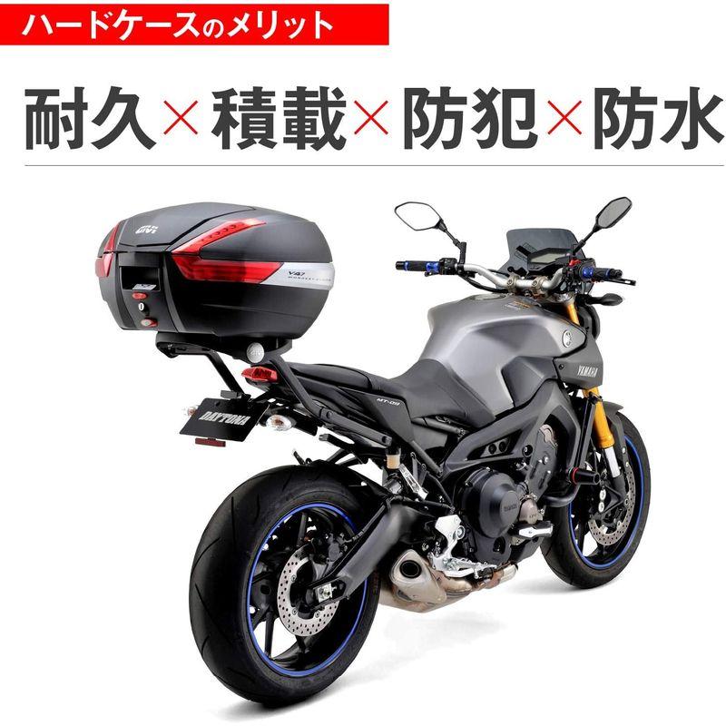 GIVI(ジビ) バイク用 リアボックス モノキー 47L V47NN 未塗装ブラック(カーボン調パネル) レッドレンズ 92471｜kumakumastore｜06