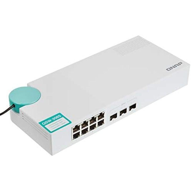 QNAP(キューナップ） 10GbEスイッチ 3ポート 10G SFP+（ファイバ）および1G/100M RJ-45 8ポート QSW-30｜kumakumastore｜03