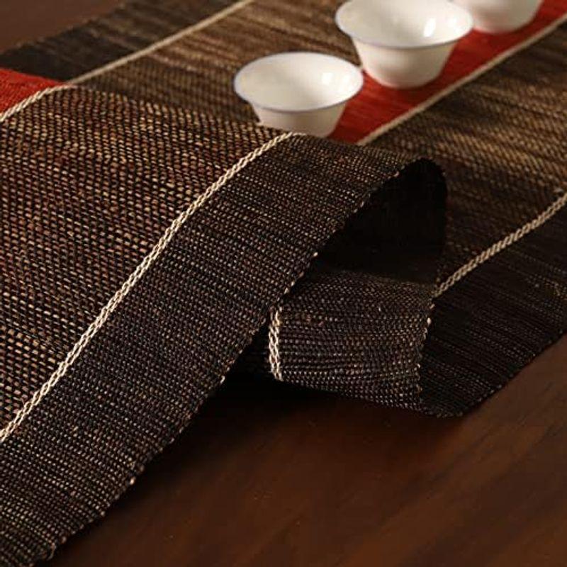 即納 慕布?MOBUKIAテーブルランナー 手織り布 ちょま生地夏布 天然素材シンプル 素朴なモダン 中華風和風侘寂わびさび禅茶席 断熱テーブル保