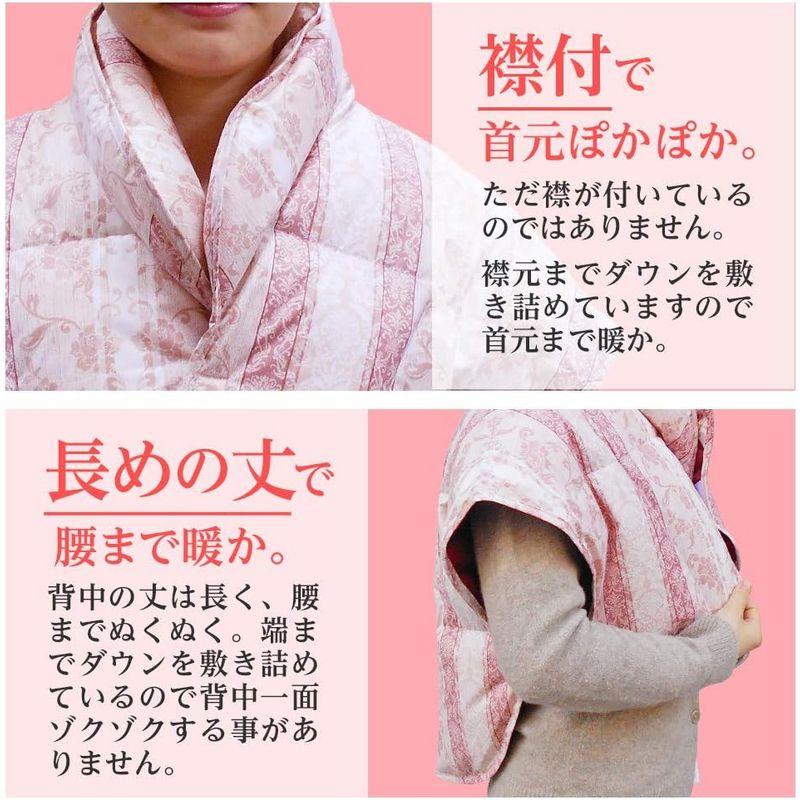 洗濯機で洗える ふんわり羽毛肩あて 日本製 ダウン70％使用 (ピンク)｜kumakumastore｜04