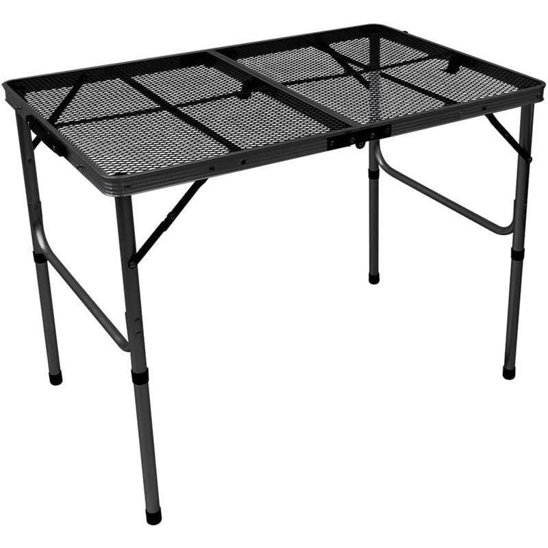 MERMONT アウトドアメッシュテーブル 90cm ブラック アウトドアテーブル レジャーテーブル 折りたたみ コンパクト 高さ2段階調節｜kumakumastore｜07