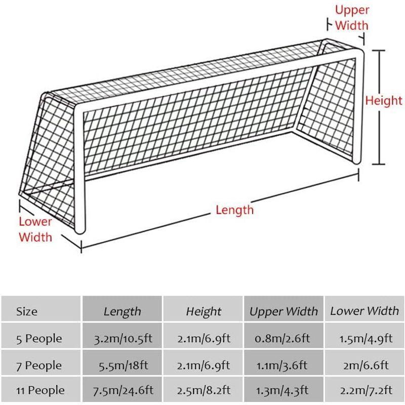 サッカー ゴールネット ゴールネット サッカー練習 フットボールネット 標準的な試合サイズ(11人制（5.5m*2.1m）)｜kumakumastore｜03