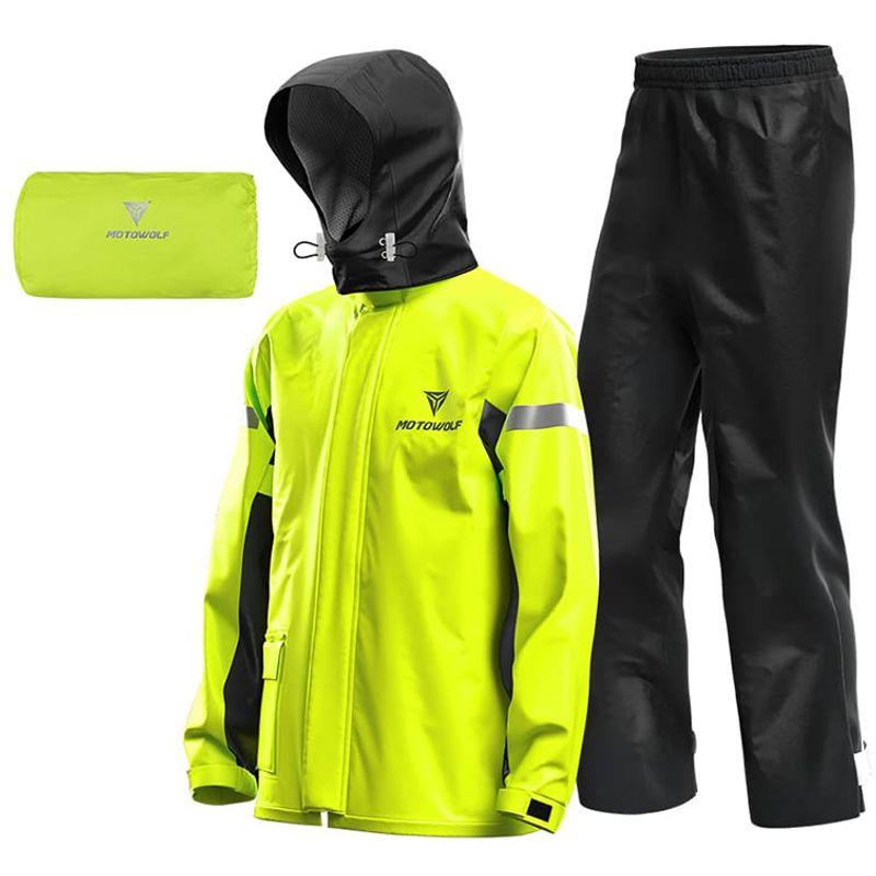 MOTOWOLF バイク用 バイク レインウェア レインジャケット レインパンツ レインスーツ ジャケット ウェア rainウェア 上下 春