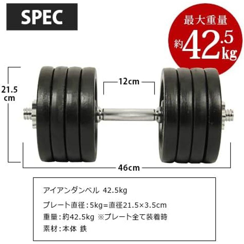 LEADING EDGE アイアンダンベル 40kg LE-IDB40 単品｜kumakumastore｜02