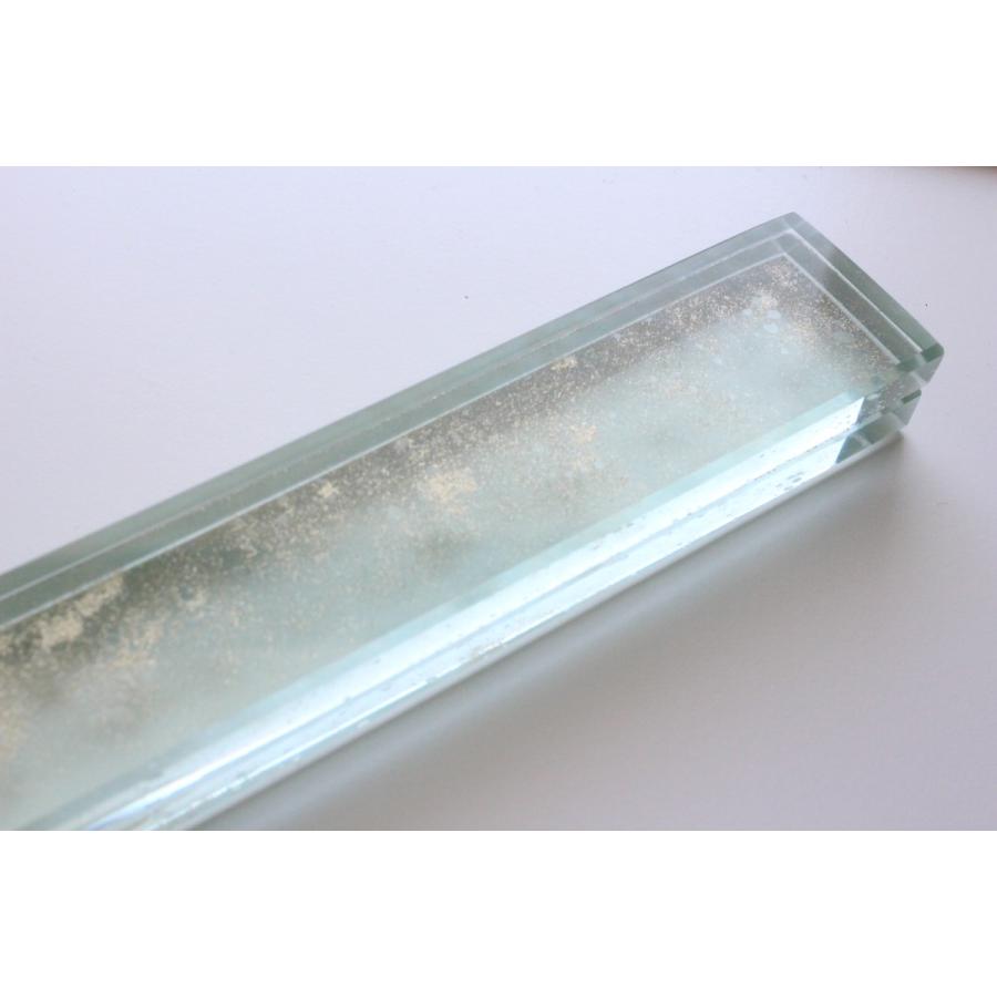 ペーパーウェイト 積層ガラス 文鎮 角型 クリスタル : インテリア雑貨  