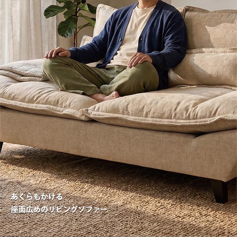 ソファーベッド 2人掛け SOFA 背もたれ 可動式 羽毛 ファブリック