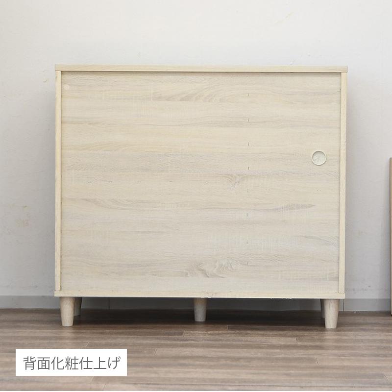 キャビネット ガラス 105幅 おしゃれ 開き扉 白 リビング 高見え