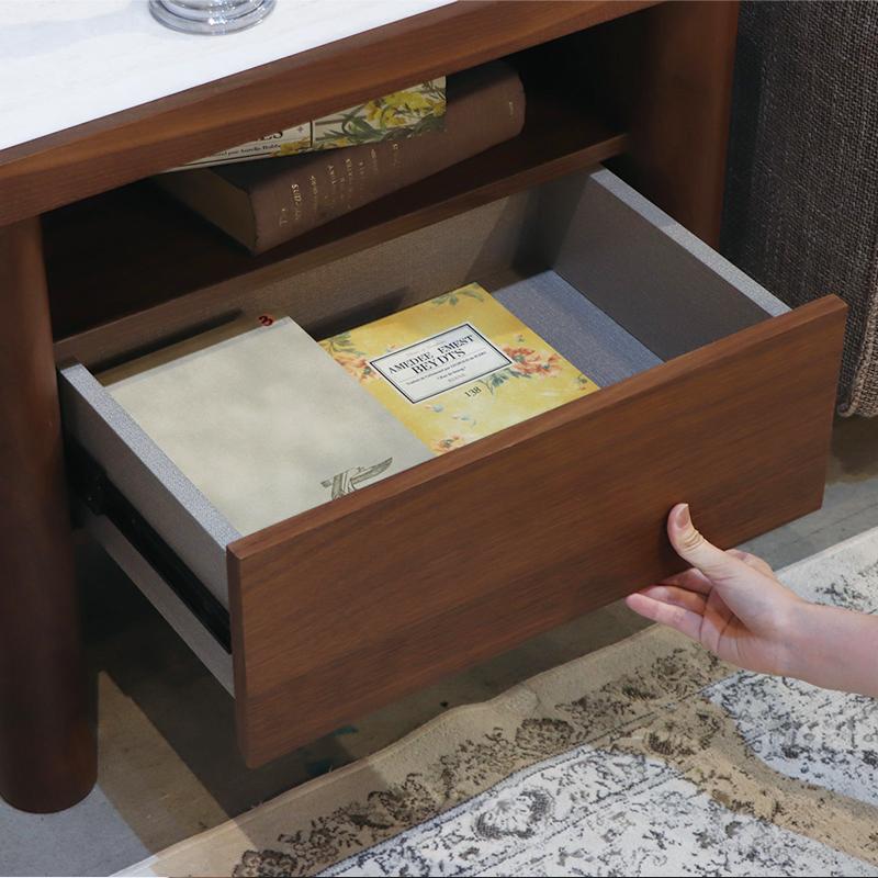 極美品】 ベッドサイド テーブル キャビネット 木製 無垢材 【極美品