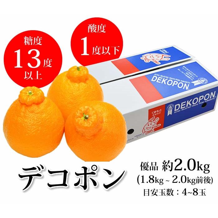 デコポン 約2kg 1.8kg~2kg前後 送料無料 熊本県産 不知火 光 デコポン 約2kg 1.8kg~2kg前後 送料無料 熊本県産 不知火 光