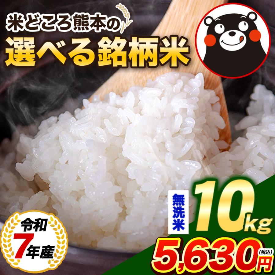 米 お米 10kg 無洗米 令和7年産 熊本県産 銘柄米 選べる 5kg × 2 送料無料 ひのひかり くまさんの輝き 爆買 配送予定に記載の日程でお届け|