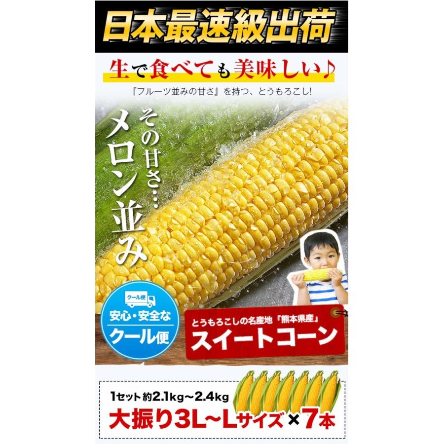 受注生産品 2セットならクーポンで777円off とうもろこし スイートコーン 7本 3l L 送料無料 ゴールドラッシュ サニーショコラ 6月中旬 6月下旬頃より発送予定 Materialworldblog Com
