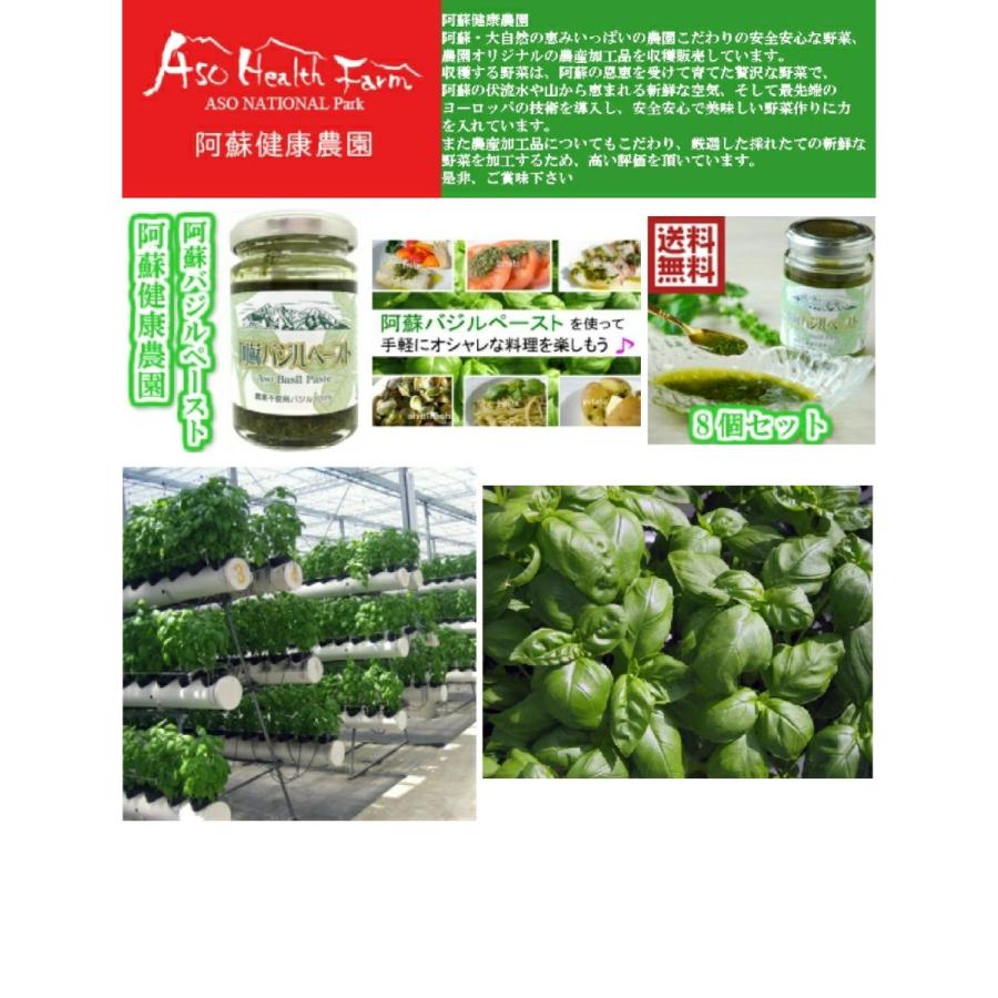 無農薬バジル 阿蘇バジルペースト100g 8個セット 800g 阿蘇健康農園 熊本 お土産 ご当地 イタリア料理 ピザ パスタ トーストなどにも|kumamototokuhann|06