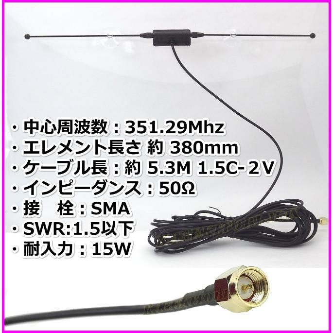 351MHz デジタル簡易 & デジタル登録局 用 ガラス貼り付け 351MHz デジタル簡易 & デジタル登録局 用 ガラス貼り付け