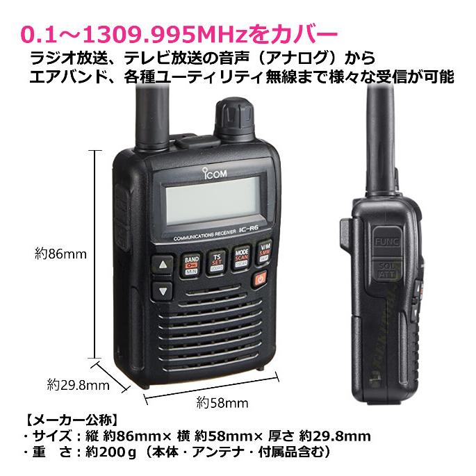 アイコム 【受信改造済み】 IC-R6 広帯域レシーバー 受信機 熊猫ハウス オリジナルお買い得 アンテナセット 新品_4