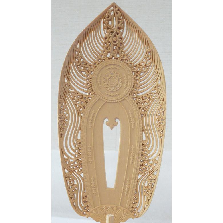 仏像 浄土宗 ご本尊 舟弥陀 柘植 八角台座 水煙光背 3.0寸 |  | 03