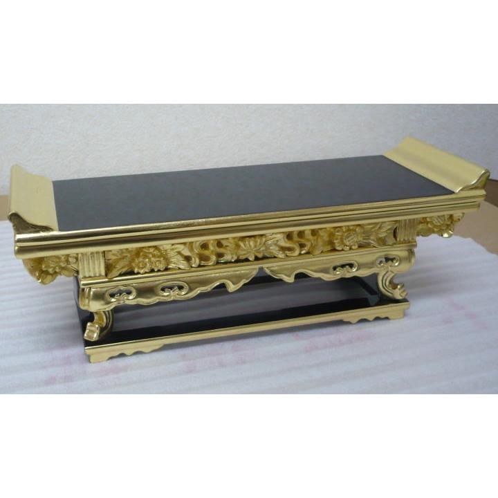 仏具 前卓 純金 上前彫 東用 12寸_2