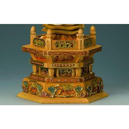 仏像 浄土宗ご本尊 舟弥陀 切金淡彩 飛天光背 3.5寸 |  | 02