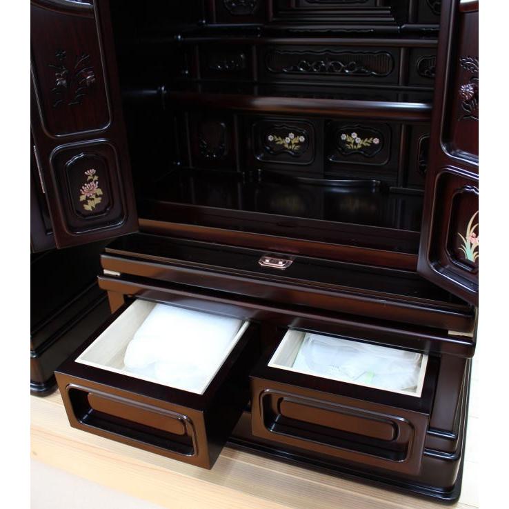 仏壇 唐木仏壇 仏具セット 紫檀調 ケヤキ調 神島16巾33号 別台 一部