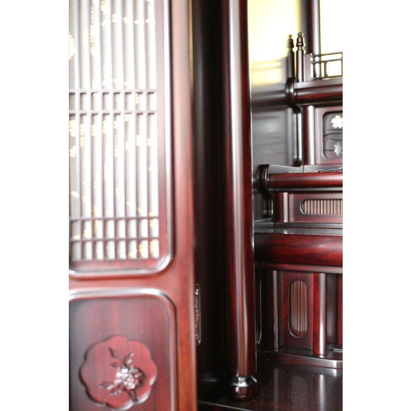 仏壇 唐木仏壇 仏具セット 紫檀調 枝垂れさくら 16号 一部地域を除き