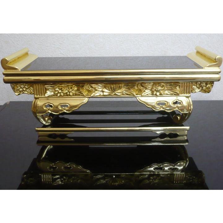 仏具 前卓 純金 上前彫 西用 本願寺用 9.0寸 : 熊野古道仏壇センター