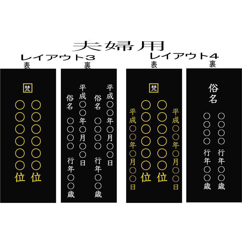 位牌 純三方金 猫丸位牌 巾広 7.0寸_3